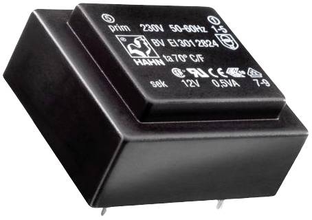 Hahn BV EI 306 2060 Printtransformator 1 x 230V 1 x 6 V/AC 2.6 VA