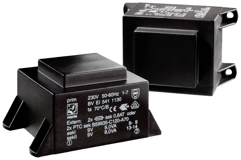 Hahn BV EI 541 1124 Printtransformator 1 x 230V 1 x 12 V/AC 16.0 VA