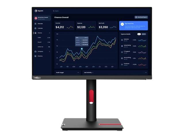 Lenovo ThinkVision T22i-30 LED-Monitor EEK C (A - G) 54.6 cm (21.5 Zoll) 1920 x 1080 Pixel 16:9 4 ms DisplayPort, HDMI®, Audio-Line-out, USB-A (USB
