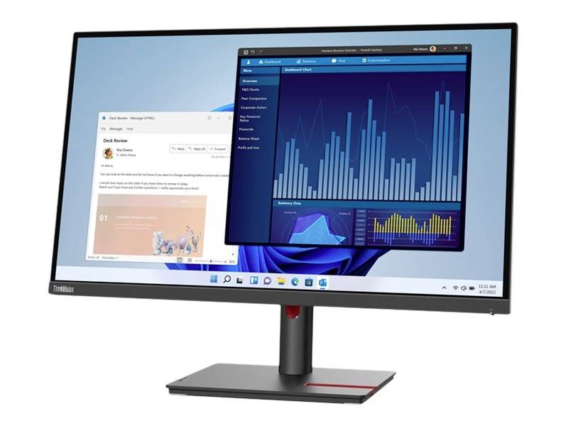 Lenovo ThinkVision T27p-30 LED-Monitor EEK F (A - G) 68.6 cm (27 Zoll) 3840 x 2160 Pixel 16:9 4 ms DisplayPort, Audio-Line-out, HDMI®, USB-C® IPS