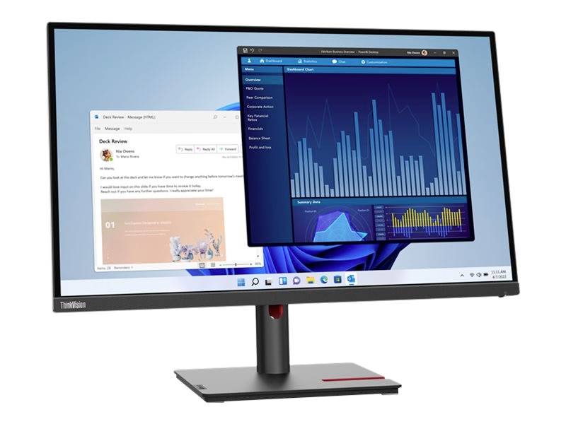 Lenovo ThinkVision T27p-30 LED-Monitor EEK F (A - G) 68.6 cm (27 Zoll) 3840 x 2160 Pixel 16:9 4 ms DisplayPort, Audio-Line-out, HDMI®, USB-C® IPS