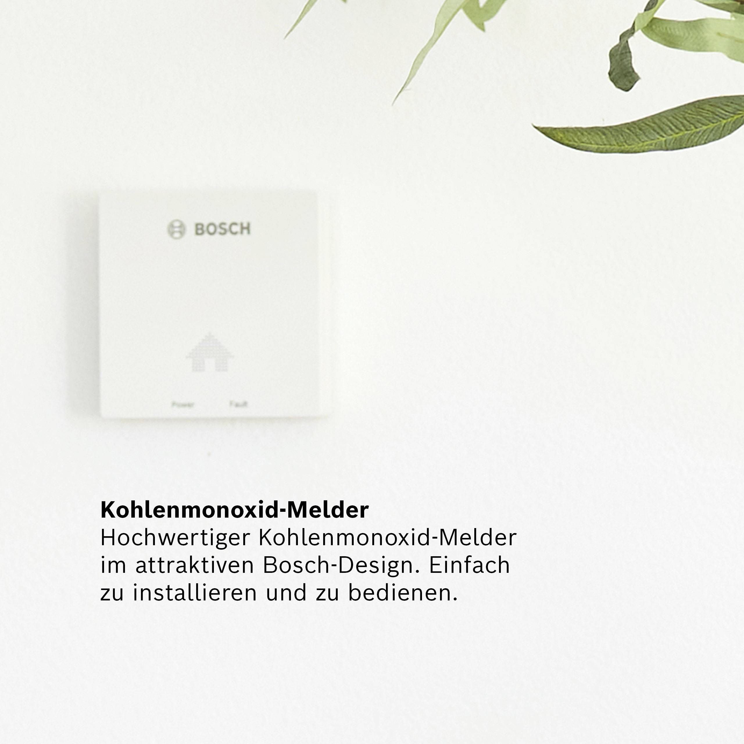 Bosch Home Comfort D-CO Kohlenmonoxid-Melder batteriebetrieben detektiert Kohlenmonoxid