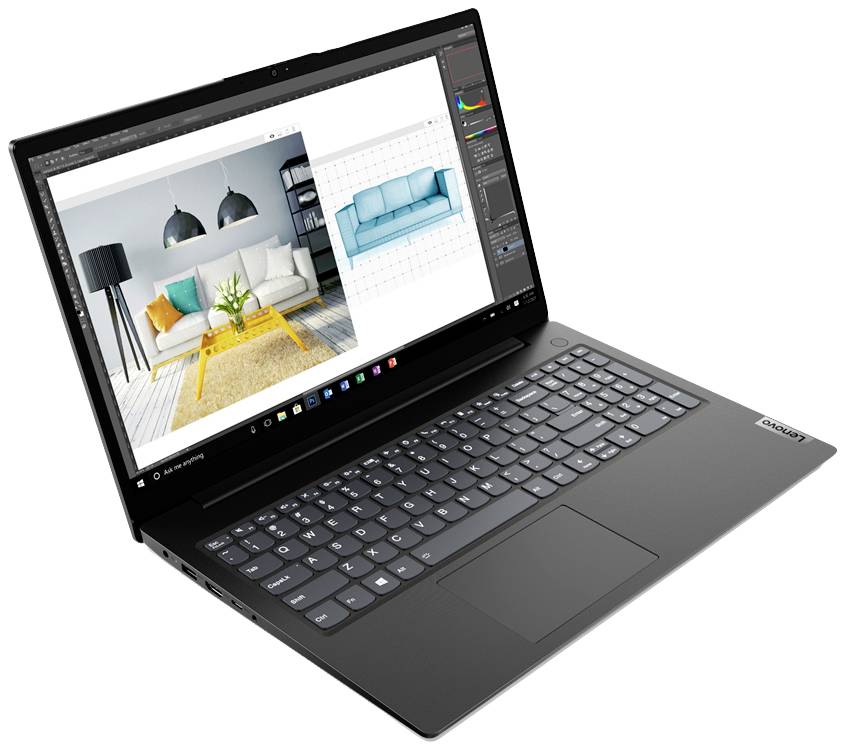 Lenovo Notebook V15 G2 IJL 82QY 39.6 cm (15.6 Zoll) Full HD Intel® Celeron® N5100 8 GB RAM 256 GB SSD Deutsch, QWERTZ Schwarz 82QY003UGE