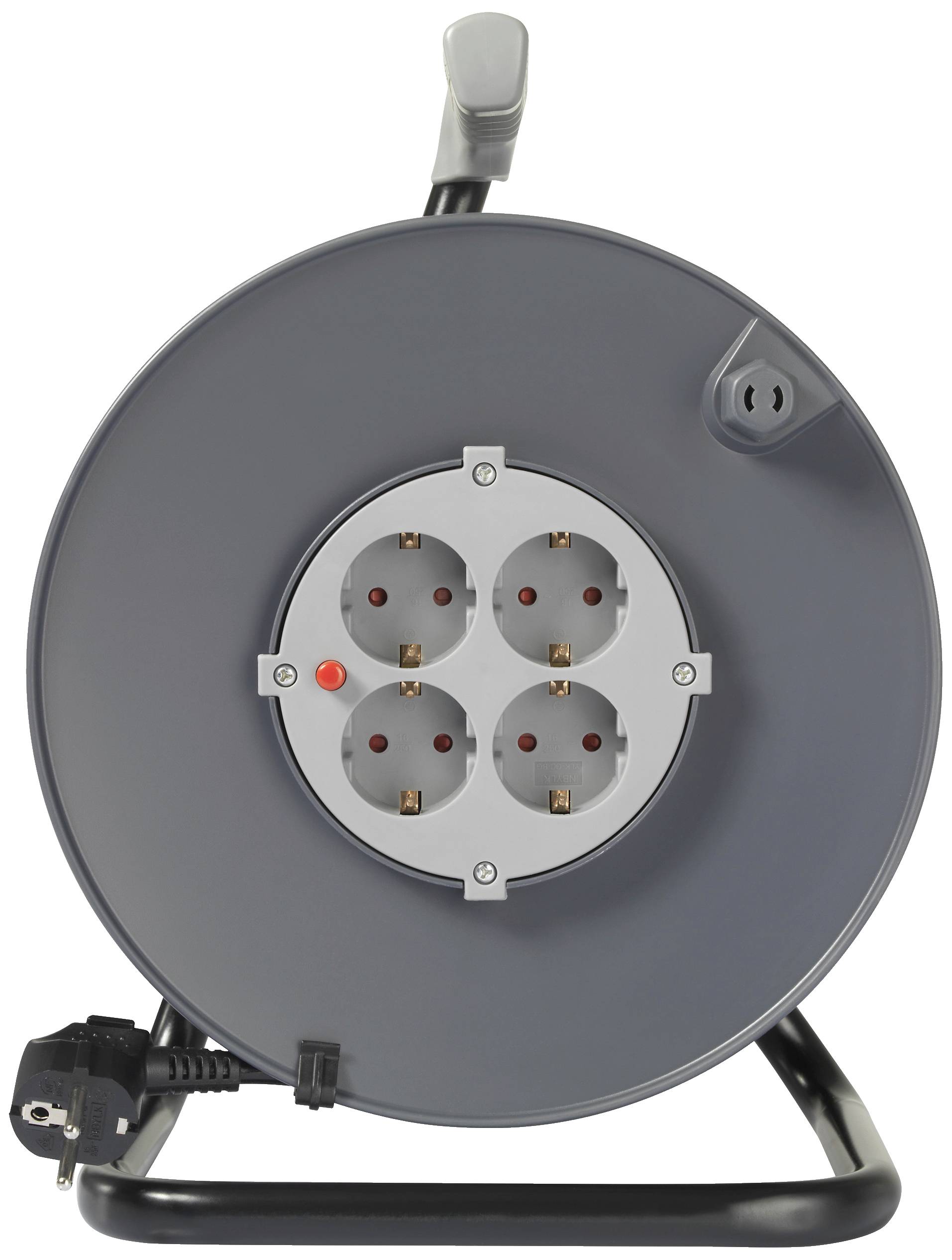 Sygonix SY-5655926 Kabeltrommel 25m Schwarz Schutzkontakt-Stecker