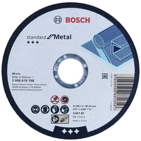 Bosch Accessories Standard for Metal 2608619768 Trennscheibe gerade 125mm Metall Bosch Accessories Standard for Metal 2608619768 Trennscheibe gerade 125mm Metall