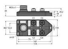 Turck TB-4M12-4-CS12T 6611900 Sensor/Aktorbox passiv 1St.