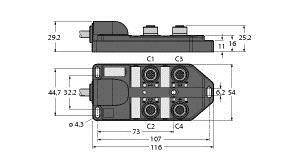 Turck TB-4M12-5-10/TXL 6611909 Sensor/Aktorbox passiv 1St.