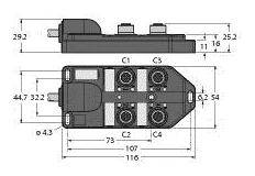 Turck TB-4M12-5P3-2/TXL 6611913 Sensor/Aktorbox passiv 1St.