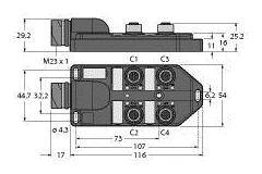 Turck TB-4M12-5-CS19H 6611957 Sensor/Aktorbox passiv 1St.