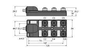 Turck TB-6M12-5P3-2/TXL 6611933 Sensor/Aktorbox passiv 1St.