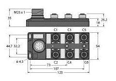 Turck TB-6M12-4P2-CS12T 6611922 Sensor/Aktorbox passiv 1St.