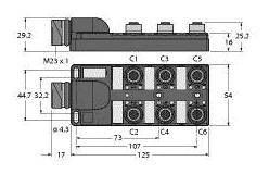 Turck TB-6M12-4P2-CS12H 6611962 Sensor/Aktorbox passiv 1St.