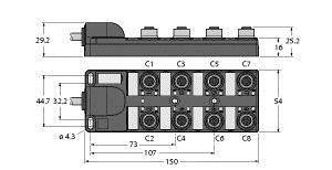 Turck TB-8M12-4-5/TXL 6611945 Sensor/Aktorbox passiv 1St.