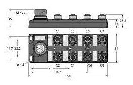 Turck TB-8M12-5-CS19T 6611941 Sensor/Aktorbox passiv 1St.