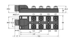 Turck TB-8M12-5-CS19H 6611965 Sensor/Aktorbox passiv 1St.