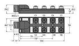 Turck TB-8M12-4P2-CS12H 6611966 Sensor/Aktorbox passiv 1St.