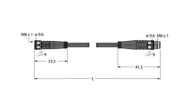 Turck 6630097 Sensor-/Aktor-Steckverbinder, konfektioniert 1m Polzahl Sensoren: 4 1St.