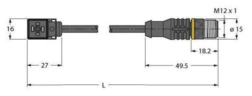 Turck VC8S22-T80E-0,3-RSC5.31TTXL Ventil steckverbinder Bauform C 6606532 VC8S22-T80E-0,3-RSC5.31T/TXL 6606532 Inhalt: 1St.
