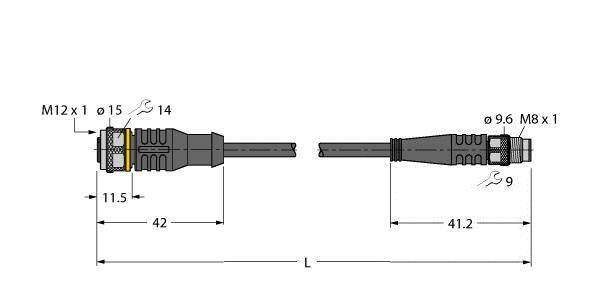 Turck 6626778 Sensor-/Aktor-Steckverbinder, konfektioniert 2m Polzahl Sensoren: 3 1St.