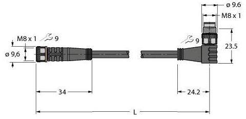 Turck 6625674 Sensor-/Aktor-Steckverbinder, konfektioniert 0.30m Polzahl Sensoren: 3 1St.