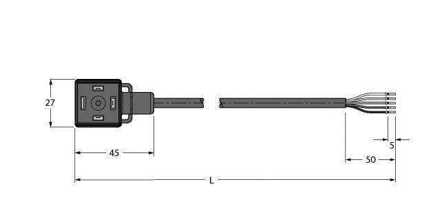 Turck Ventilsteckverbinder Bauform A, Anschlussleitung 6606771 VAS04-K81E-5/TXL 6606771 Inhalt: 1St.
