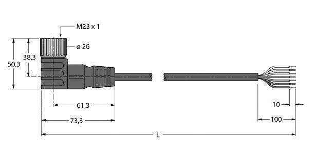 Turck 6631127 Sensor-/Aktor-Anschlussleitung 10m Polzahl Sensoren: 12 1St.