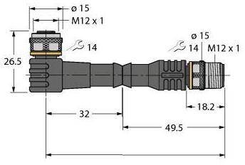 Turck 6631993 Sensor-/Aktor-Steckverbinder, konfektioniert 1.50m Polzahl Sensoren: 5 1St.