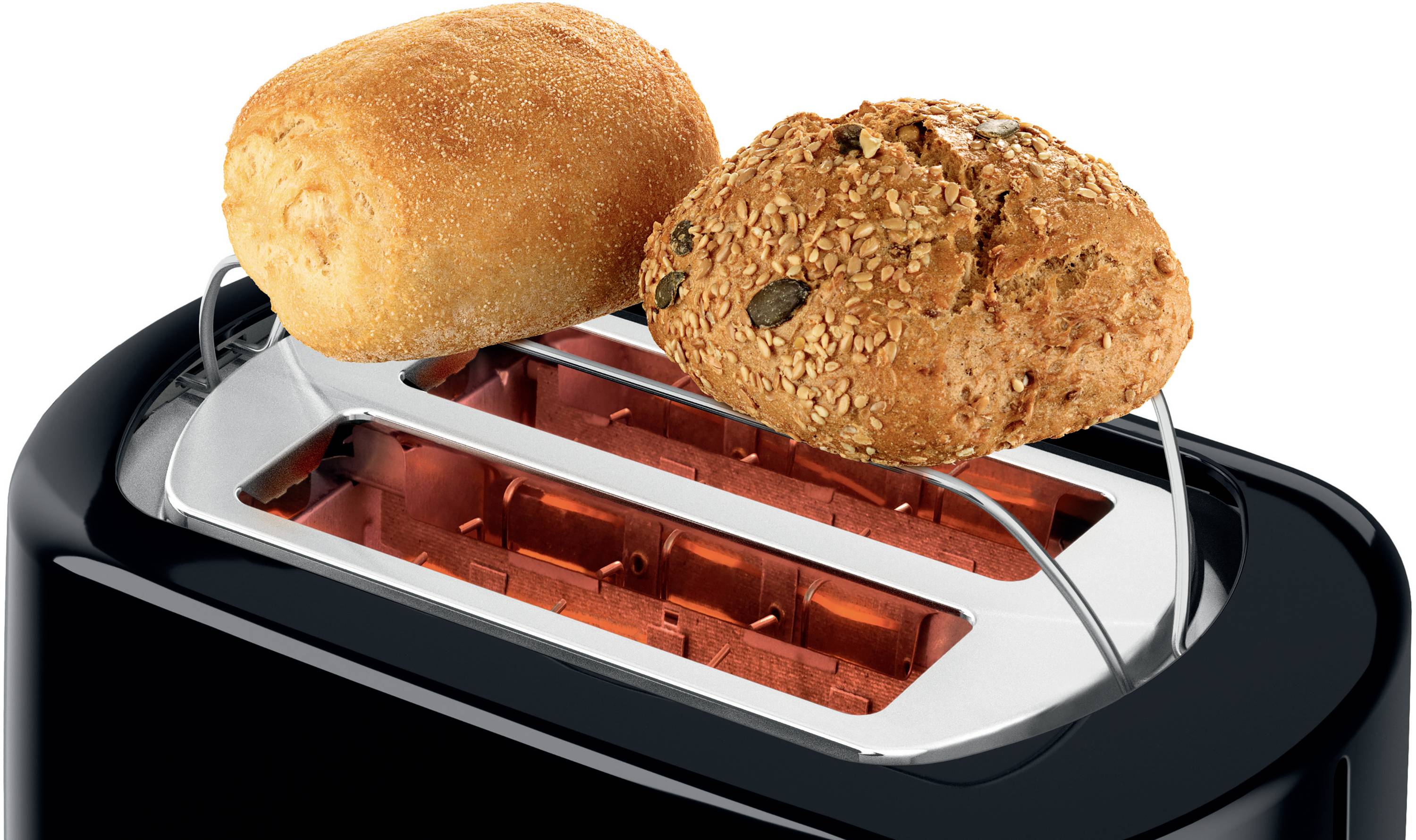 Bosch Haushalt TAT3A113 Toaster mit Brötchenaufsatz Schwarz