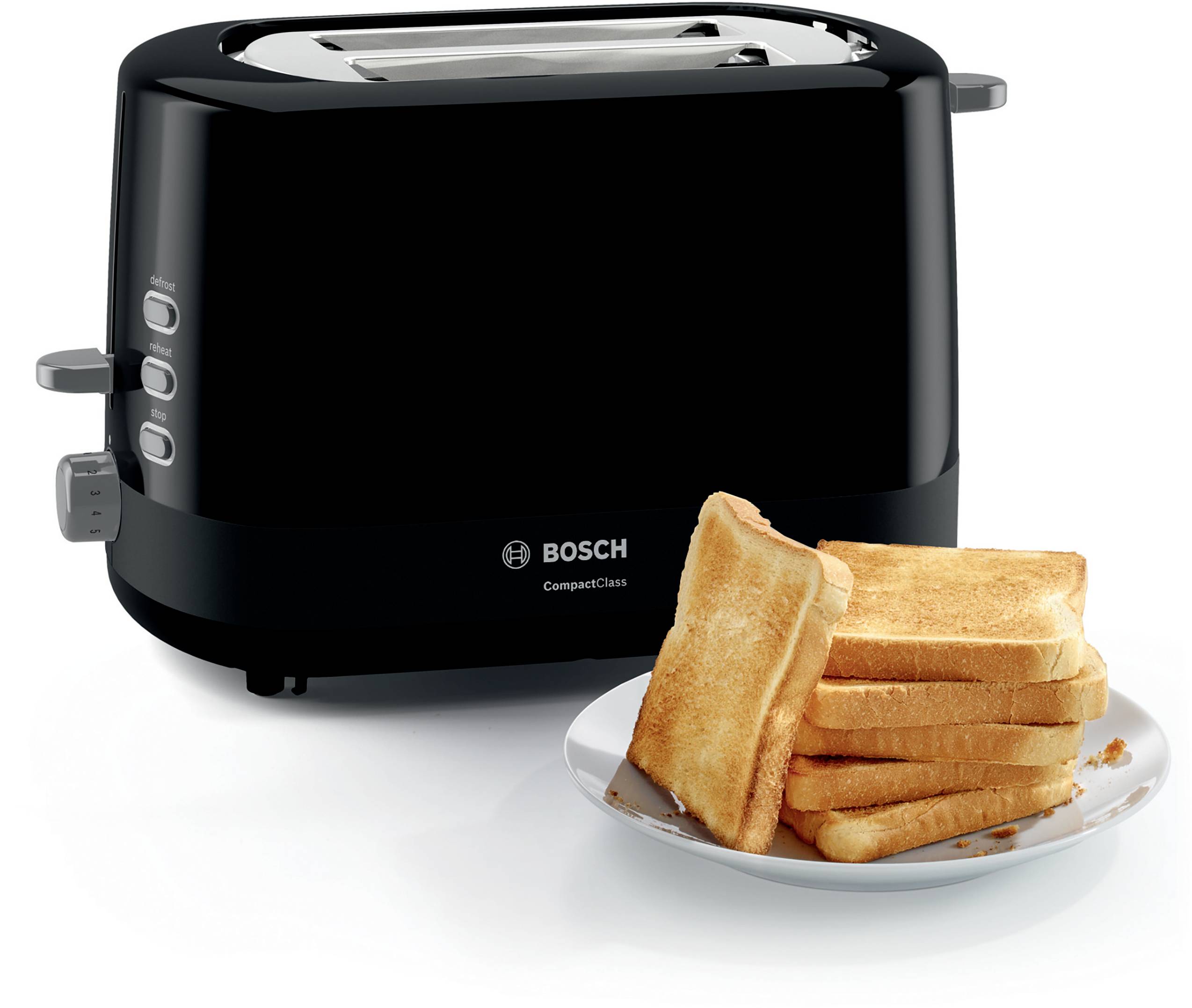 Bosch Haushalt TAT3A113 Toaster mit Brötchenaufsatz Schwarz