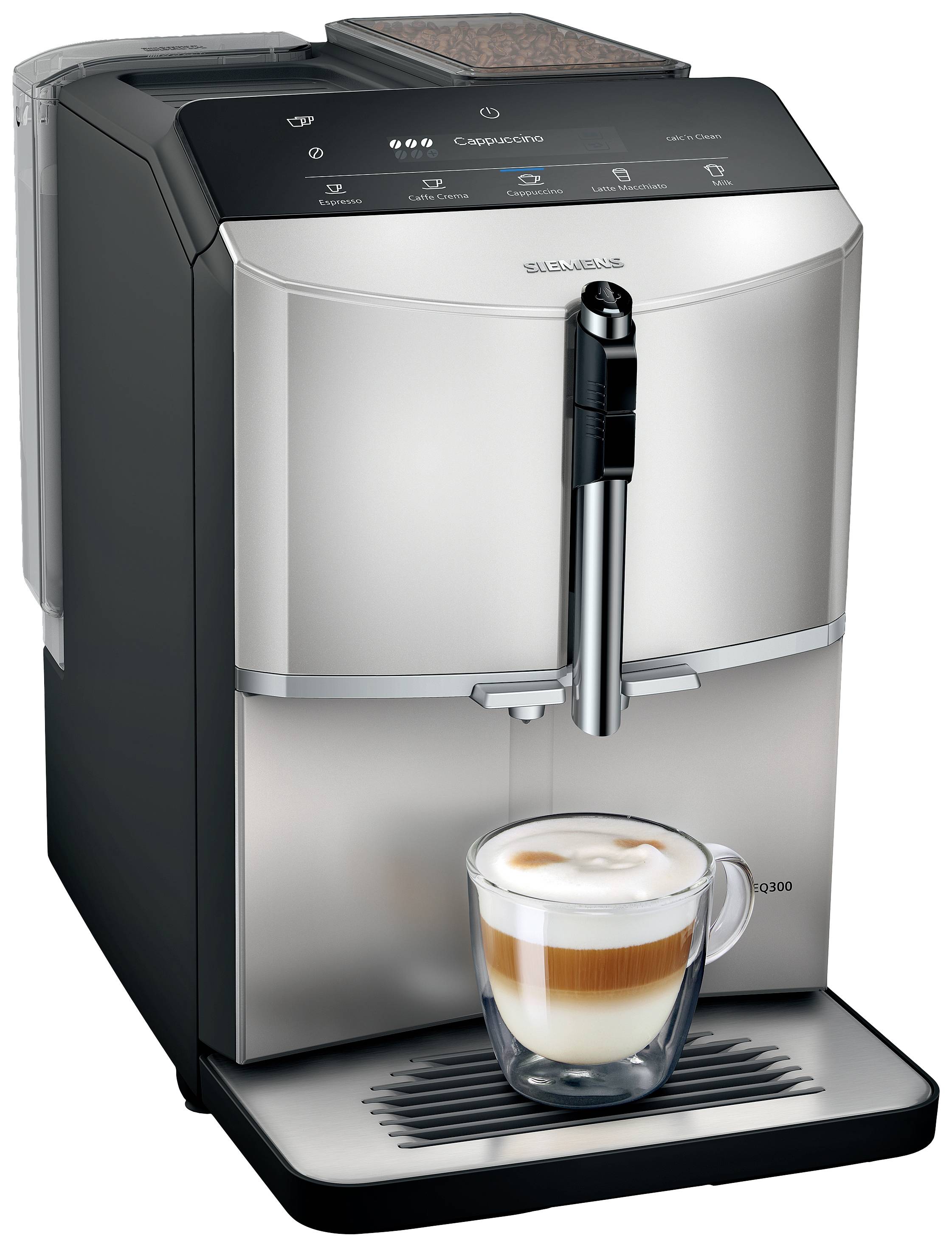 Siemens Hausgeräte TF303E07 Kaffeevollautomat Silber (metallic)
