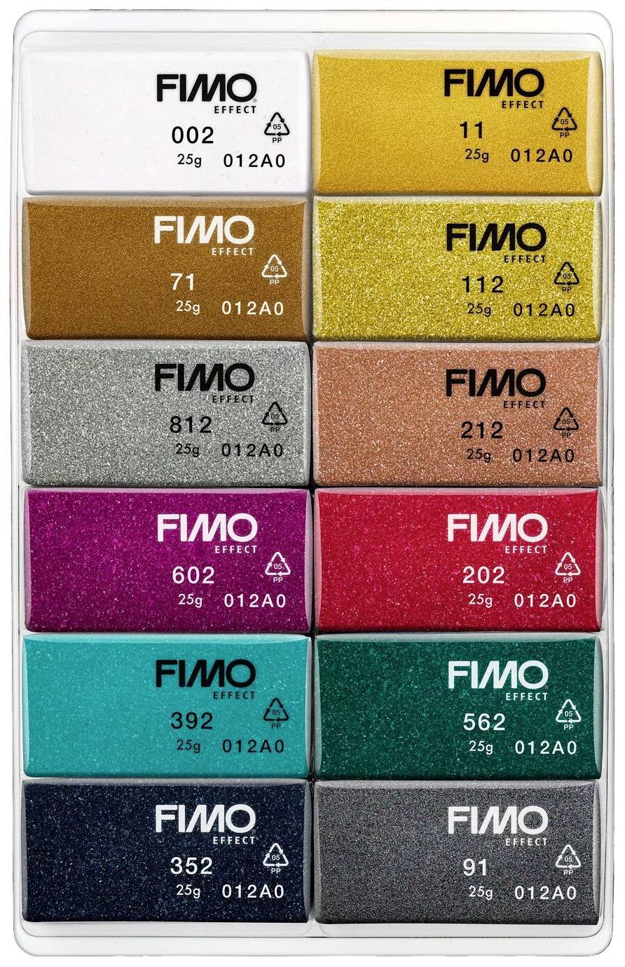 Staedtler FIMO® leather effect 8013 C Ofenhärtende Modelliermasse, 12 Blöcke á 25 g