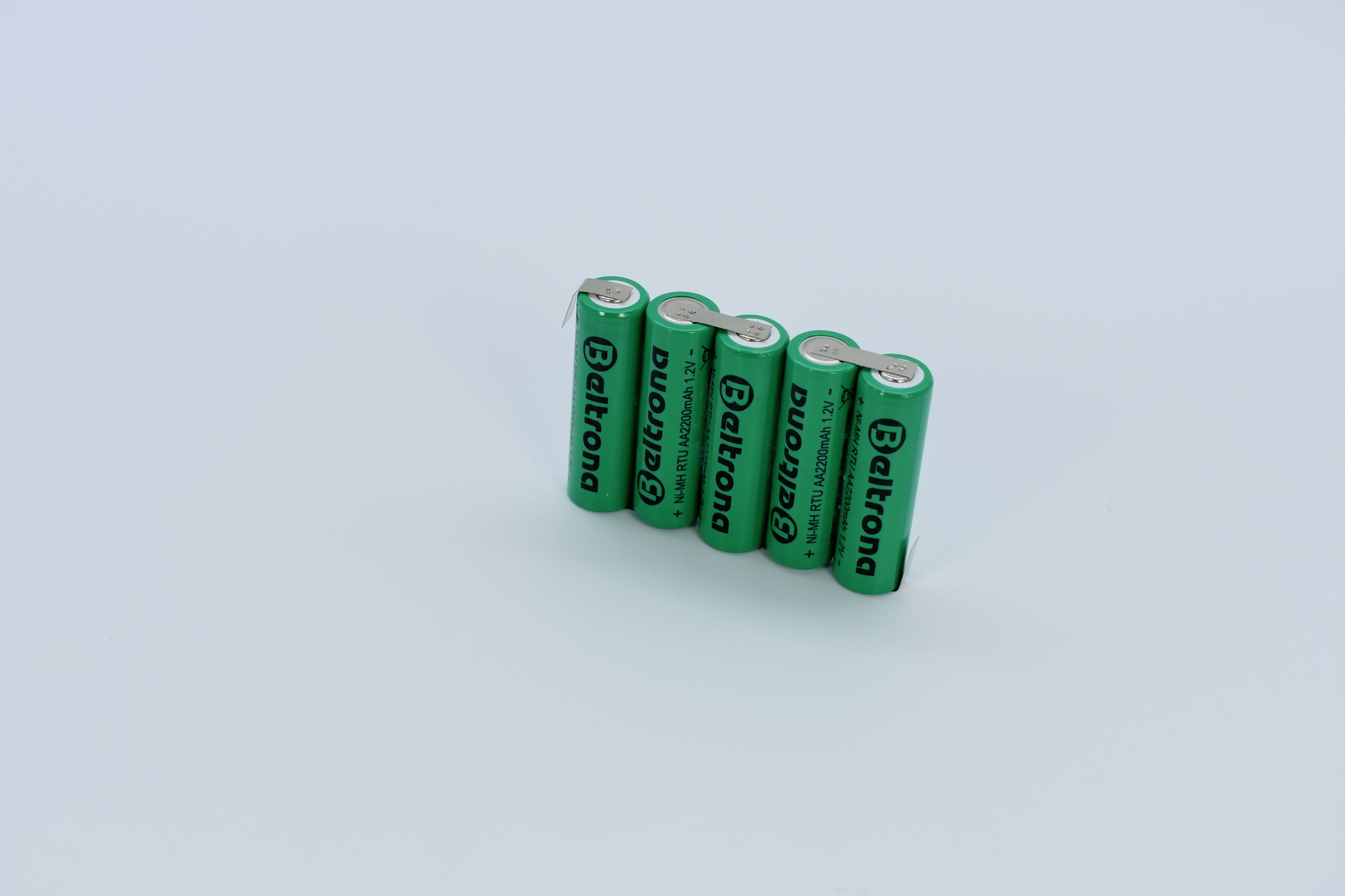 Beltrona RTU5AAZ Akkupack 5x Mignon (AA) Z-Lötfahne NiMH 6V 2200 mAh