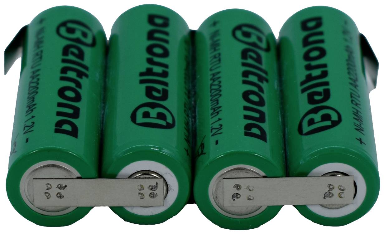 Beltrona RTU4AAZ Akkupack 4x Mignon (AA) Z-Lötfahne NiMH 4.8V 2200 mAh