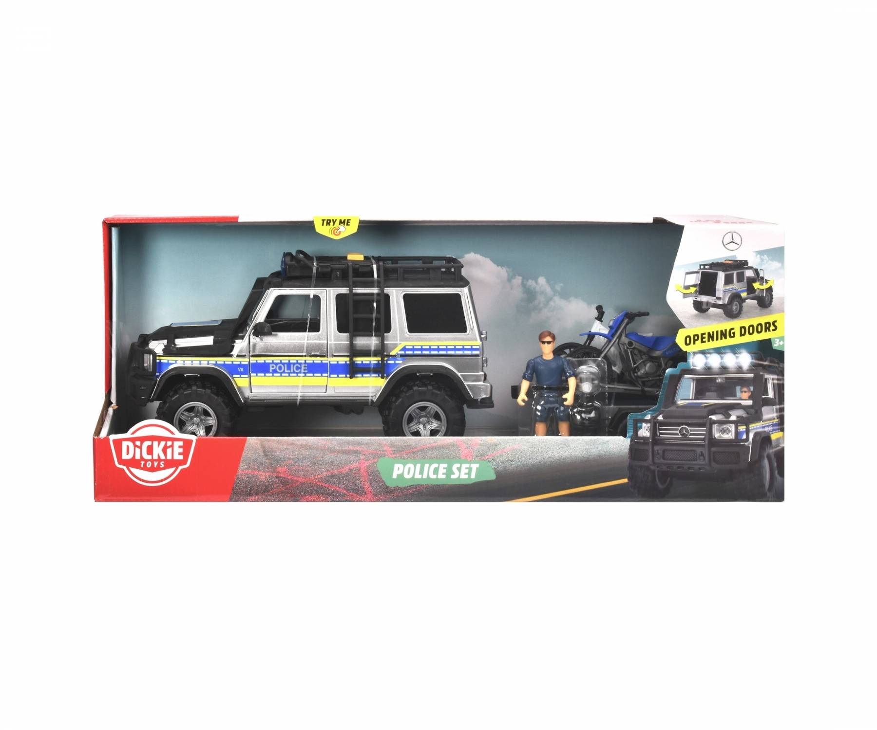 Dickie Toys Einsatzfahrzeug Modell Mercedes Benz Polizei Set Fertigmodell PKW Modell