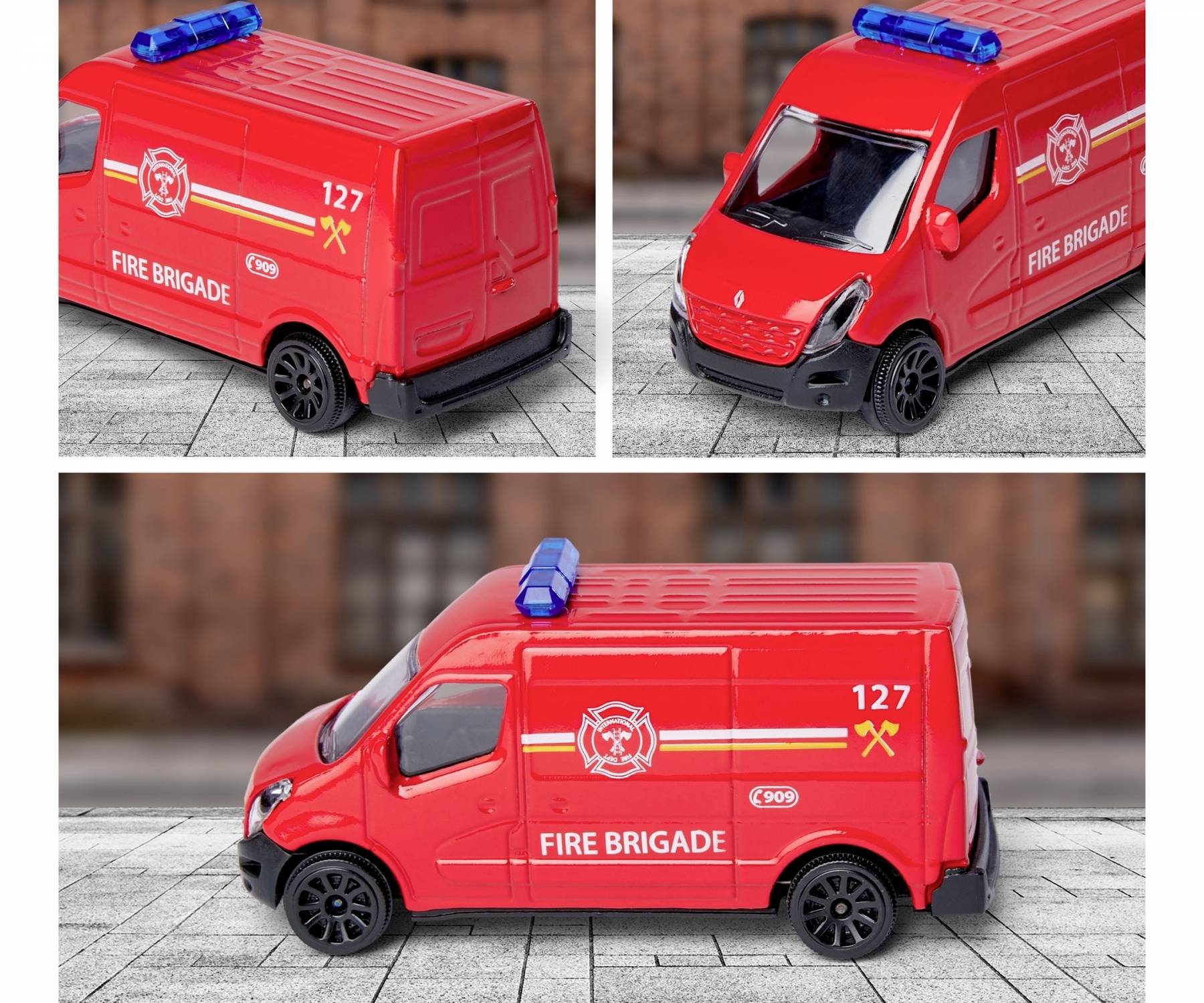 Majorette Einsatzfahrzeug Modell Creatix Rescue Station Fertigmodell Parkgarage