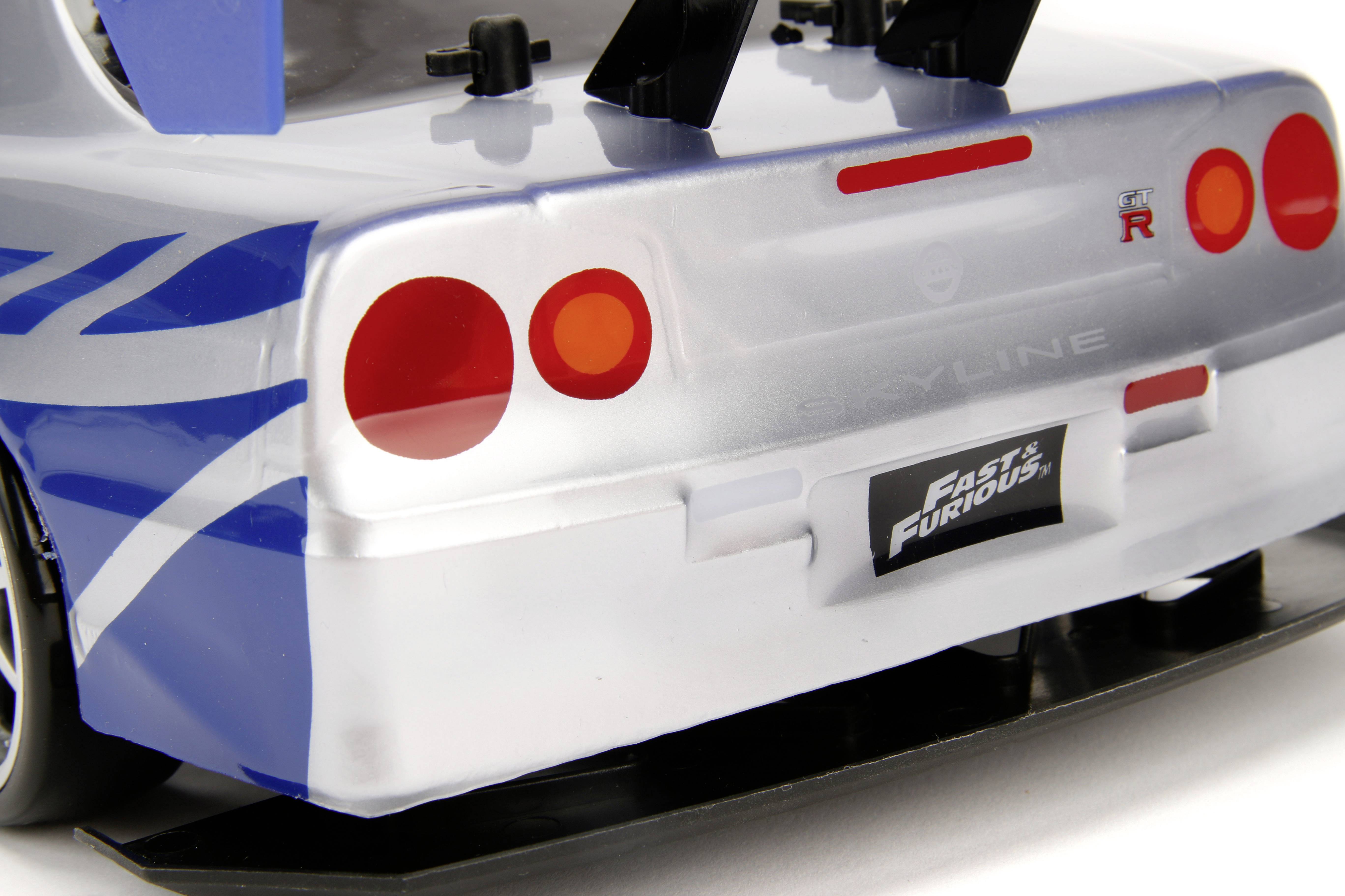 JADA TOYS 253209000 Fast&Furious RC Nissan Skyline GTR 1:10 RC Einsteiger Modellauto Elektro Straßenmodell