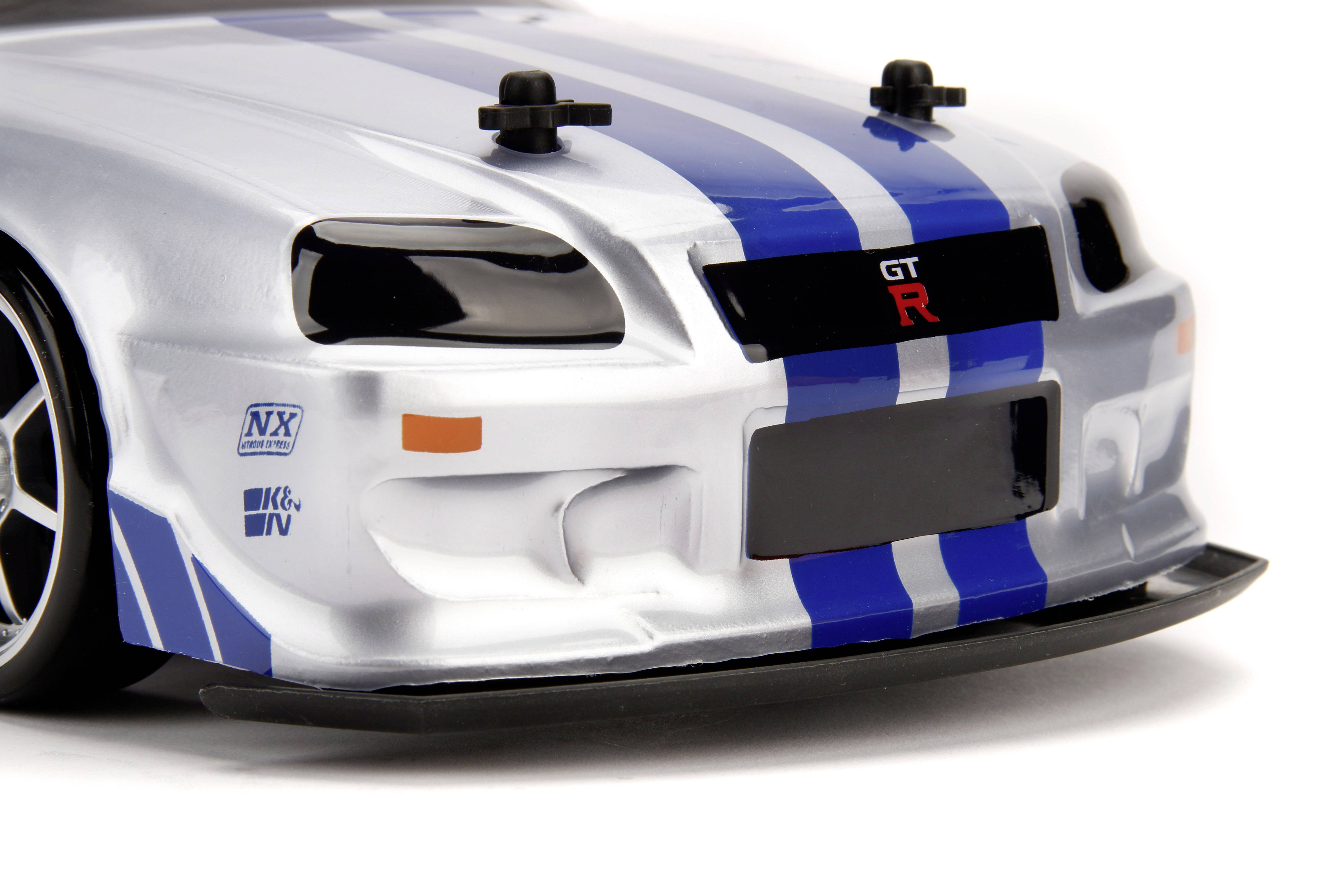 JADA TOYS 253209000 Fast&Furious RC Nissan Skyline GTR 1:10 RC Einsteiger Modellauto Elektro Straßenmodell