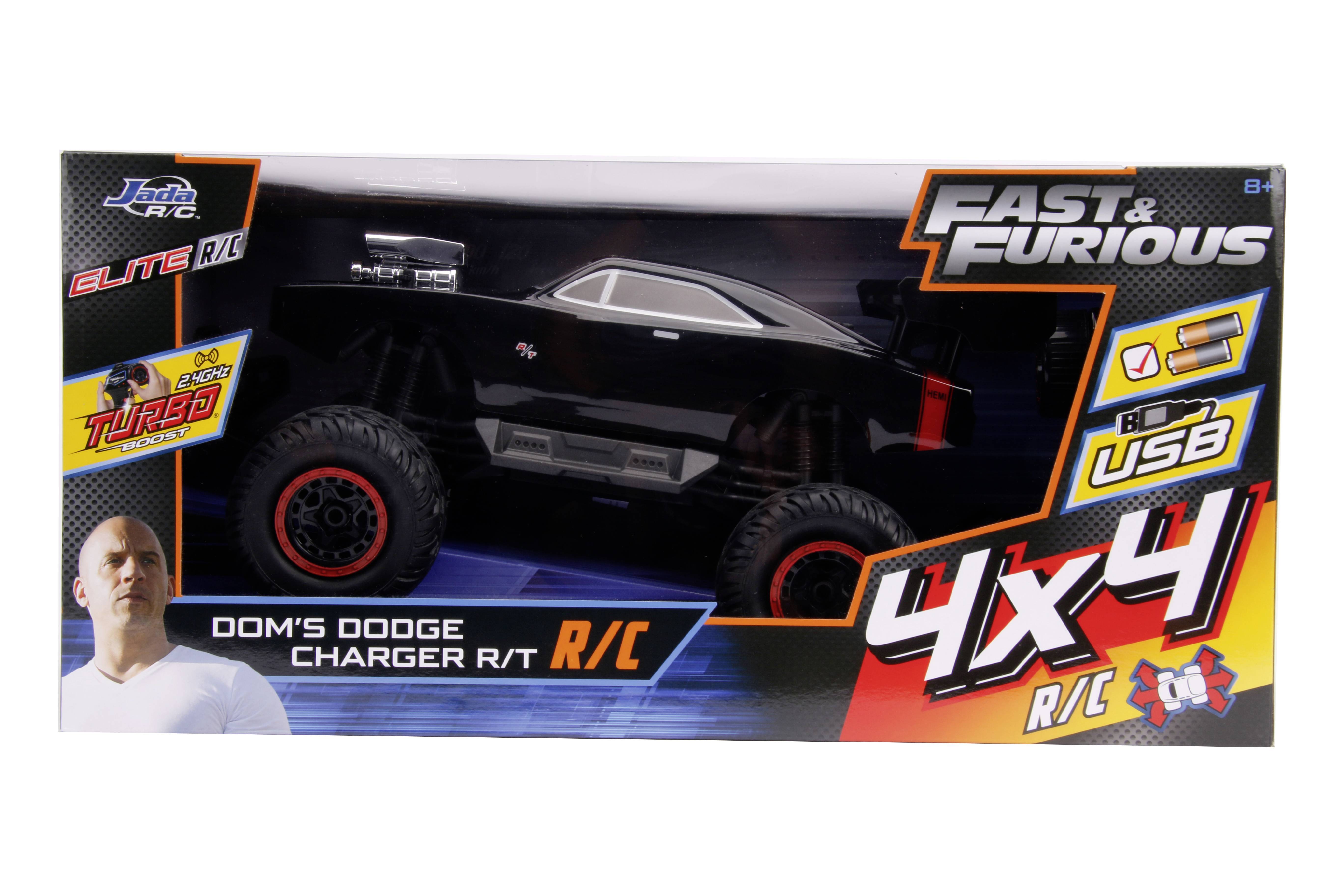 JADA TOYS 253209002 Fast & Furious RC 1970 Dodge 4x4 1:12 RC Einsteiger Modellauto Elektro Geländewagen