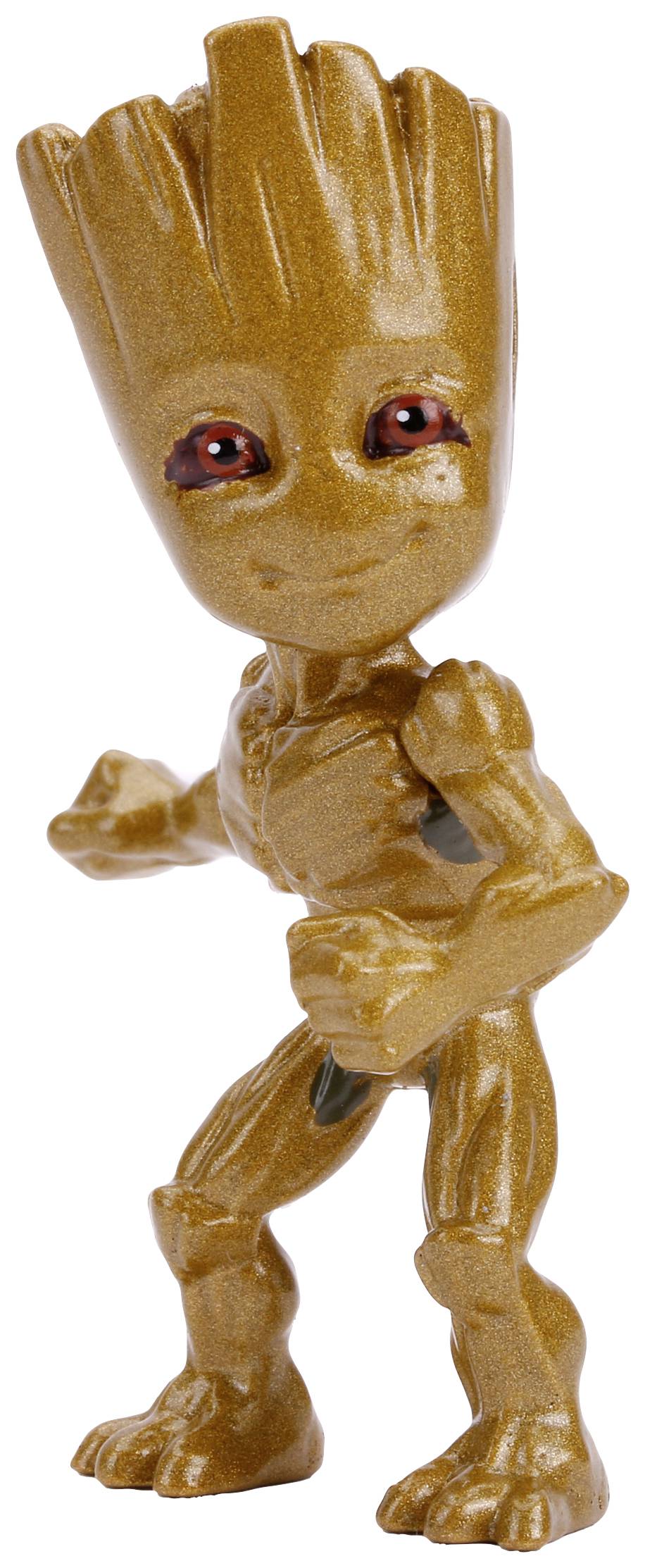 Eine Spielzeugfigur mit baumähnlichem Aussehen, die einen freundlichen Gesichtsausdruck zeigt und bereit für eine Aktion wirkt.