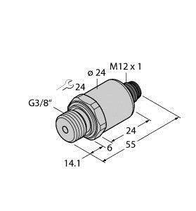 Turck Drucktransmitter 1 St. PT40V-1049-I2-H1141/X