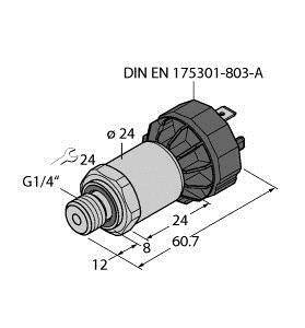 Turck Drucktransmitter 1 St. PT1R-1004-I2-DA91