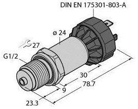 Turck Drucktransmitter 1 St. PT9V-2008-I2-DA91