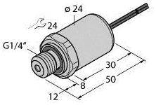 Turck Drucktransmitter 1 St. PT400R-2004-I2-WM0.5