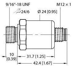 Turck Drucktransmitter 1 St. PT150PSIG-1121-I2-H1143