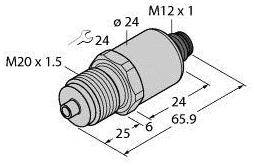 Turck Drucktransmitter 1 St. PT0.5R-1020-I2-H1143