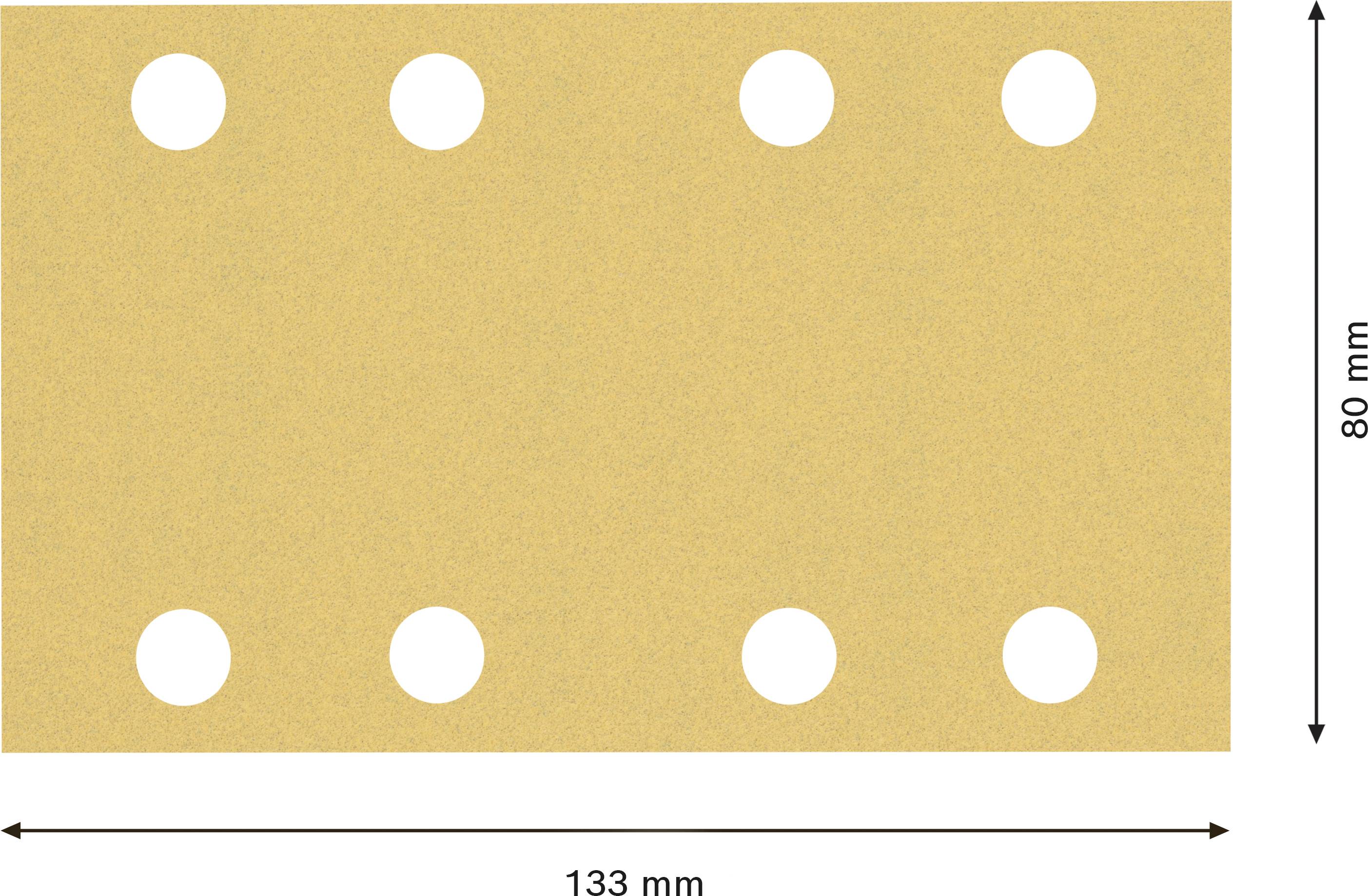 Bosch Accessories 2608901670 Schleifpapier für Schwingschleifer Körnung (num) 60, 120, 180 (L x B) 133mm x 80mm 1 Set