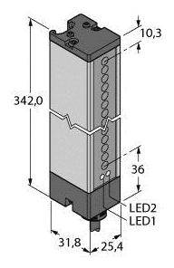 Turck Einweg-Lichtschranke LX12R Schutzfeldhöhe 295mm