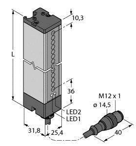 Turck Einweg-Lichtschranke LX6ESRQ Schutzfeldhöhe 143mm