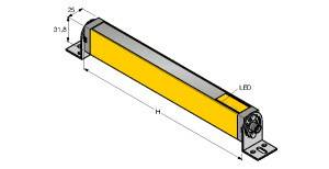 Turck Lichtvorhang LS2LR30-600Q8 Schutzfeldhöhe 600mm