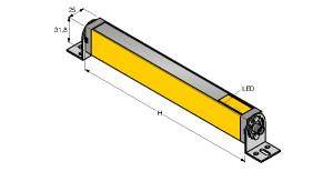 Turck Lichtvorhang LS2TR30-600Q8 Schutzfeldhöhe 600mm
